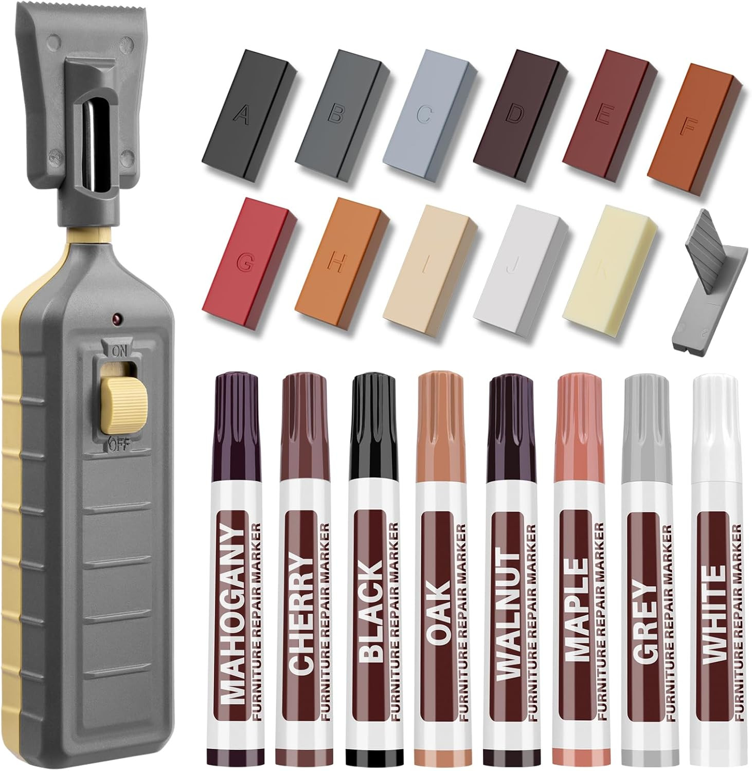 Vinyl Floor Repair Kit with Heat Pen - 11 Colors Laminate Wood Floor Repair Kit