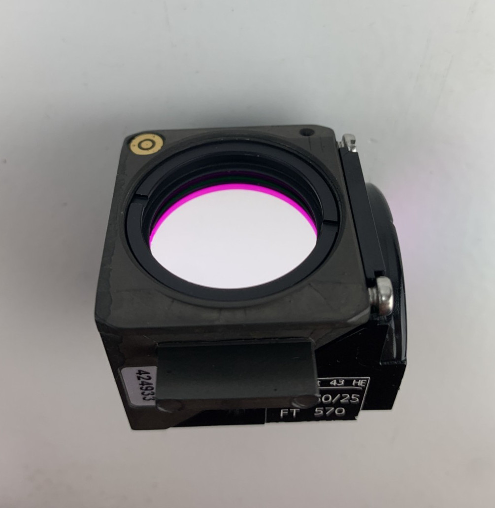 Zeiss Microscope Cy3/DsRed Fluorescent Filter Cube Set 43 P&C Push and Click