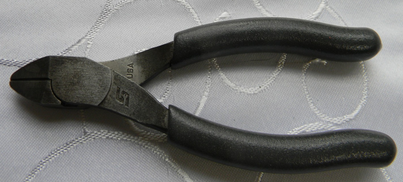 SNAP-ON 5" LONG DARK TITANIUM VINYL GRIP VECTOR EDGE DIAGONAL CUTTER #85ACF