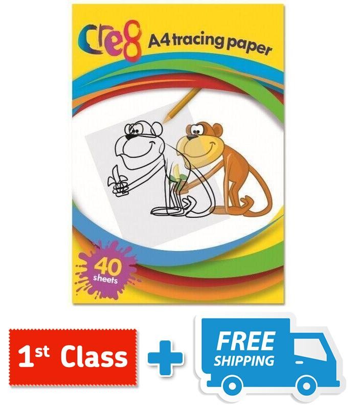 A4 Tracing Paper Pad Drafting Paper 40 Sheets Ideal for Home School Office New