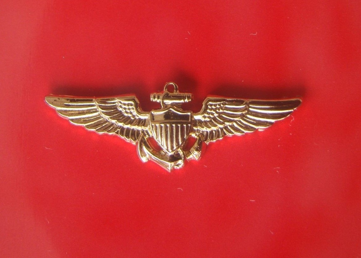 USN NAVY NAVAL FLIGHT AVIATOR PILOT WINGS MESS DRESS MINI QUALIFICATION BADGE G