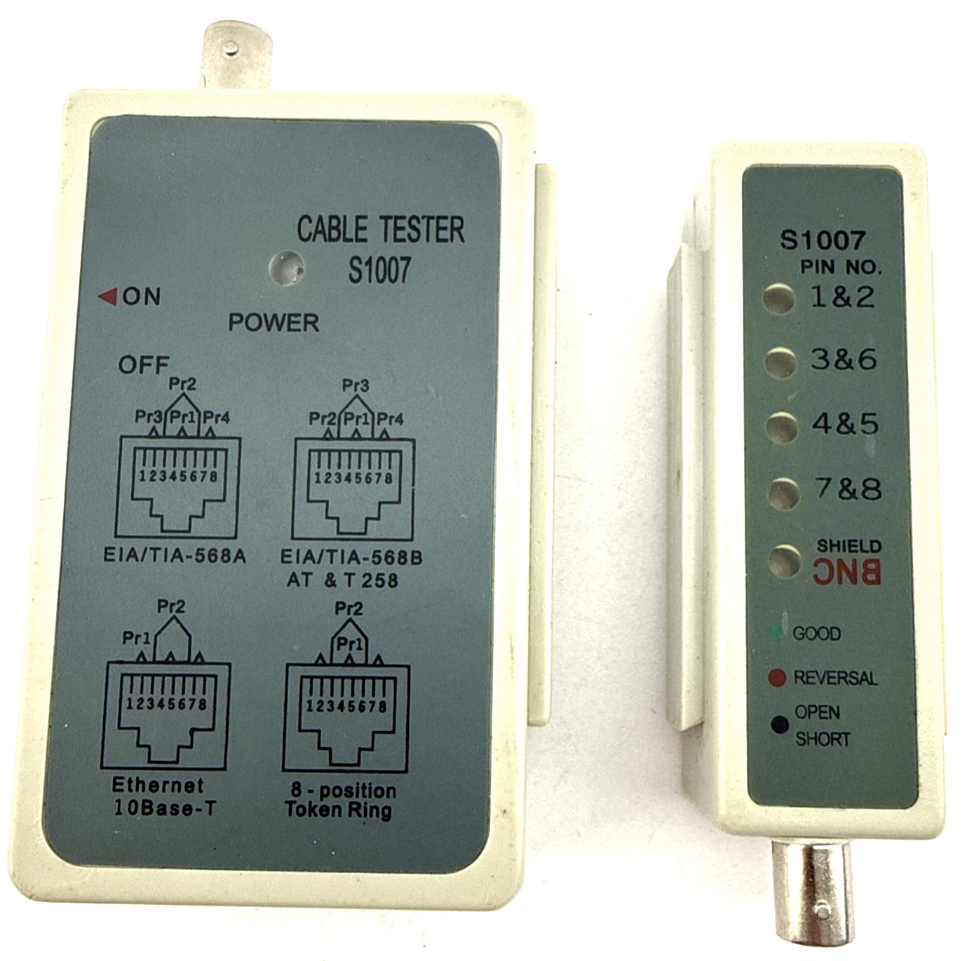 S1007 Network Cable Tester Ethernet RJ45 RJ11 Continuity Tester Working