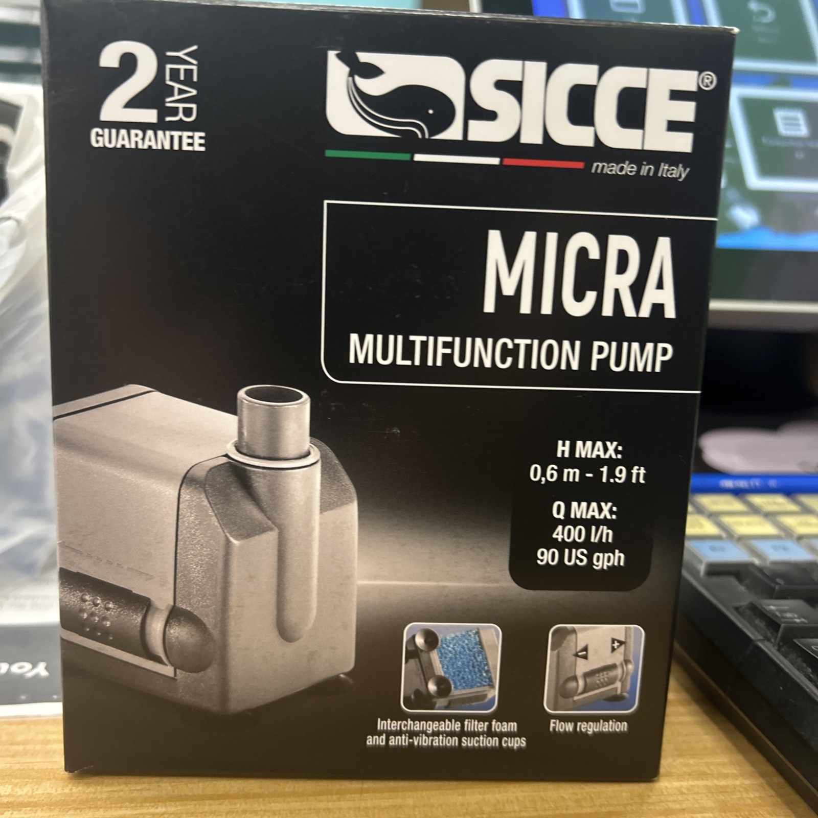 Sicce Micra 90/Gph multifunction aquarium pump