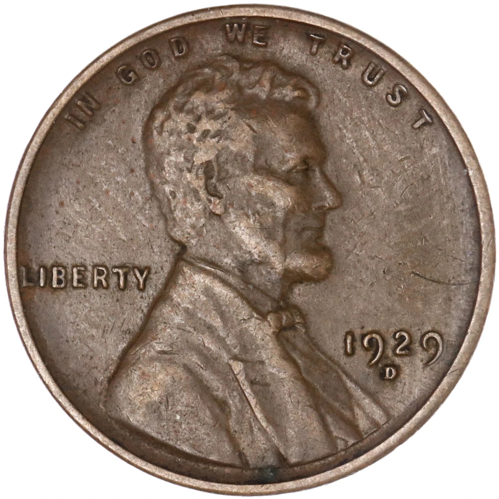🔥 1929 D Lincoln Wheat Cent Good - Very Good (G-VG) Condition Copper Penny 1c