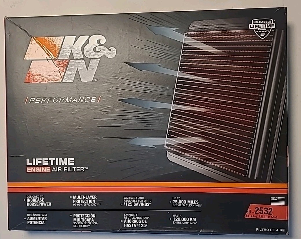 K&N AIR FILTER FOR FORD SIERRA SAPPHIRE COSWORTH RS500 33-2532 SEALED (GSHF1)