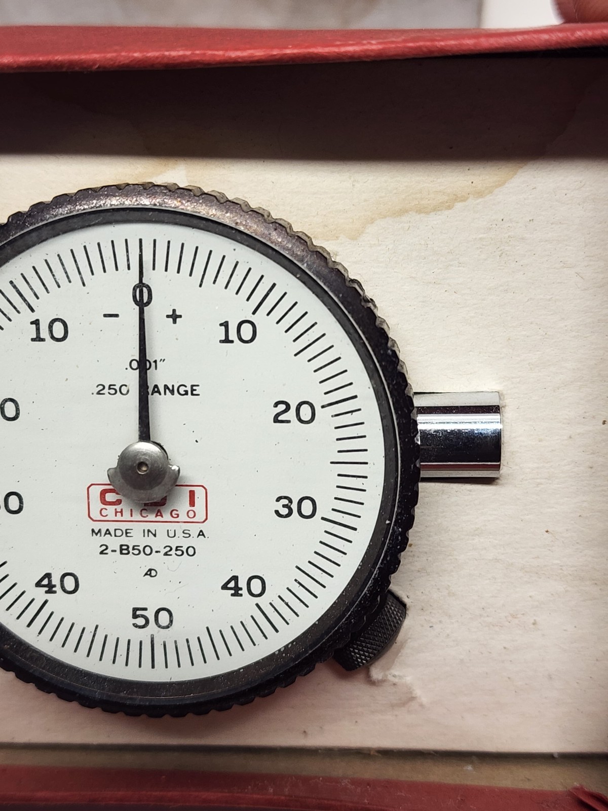 CDI Chicago 2-B50-250 .001" Dial Indicator Made In USA