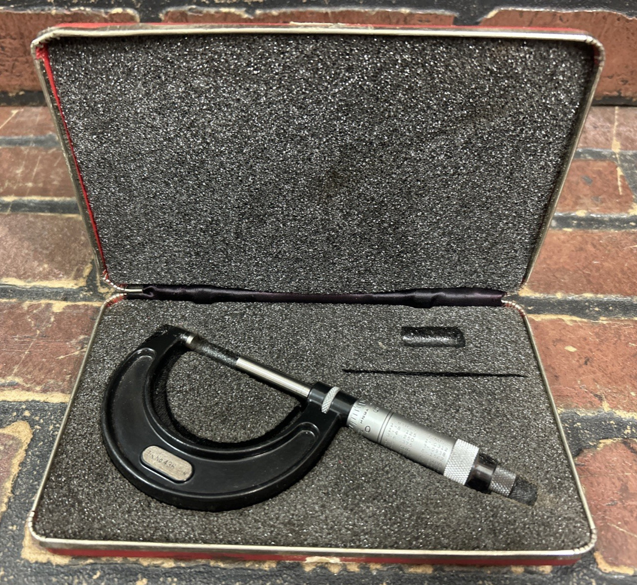 Starrett No. 436 1-2 Inch Outside Micrometer Machinist Tool w Case USA Vintage