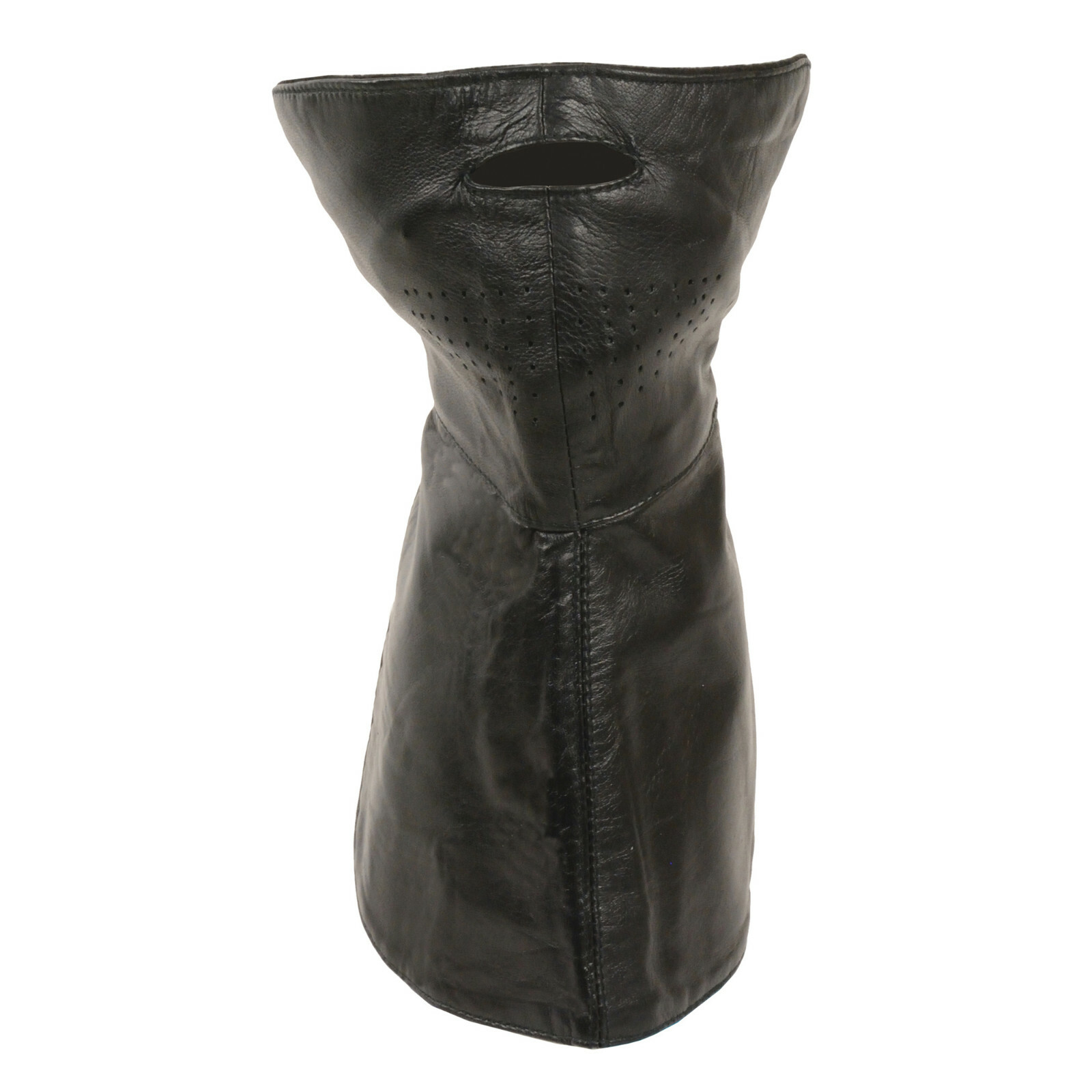 100% Leather Fleece Lined Motorcycle Face Mask & Neck Warmer One Size Fits Most
