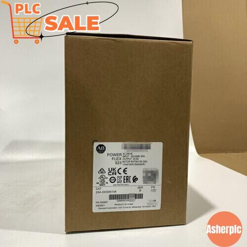 AB 25A-D030N104 PowerFlex 523 15kW (20Hp) AC Drive New Sealed Fast Shipping