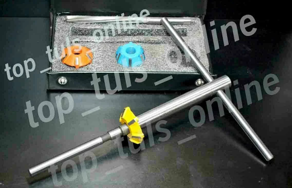 VALVE SEAT CUTTER SET CARBIDE TIPPED 35 m,38m-45 DEG 36 m 60 DEG 7 M STEM+REMR