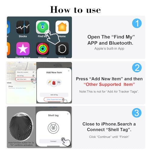Air Tracker Tag, Smart Tag Bluetooth Tracker Works with Apple Find My 1 White