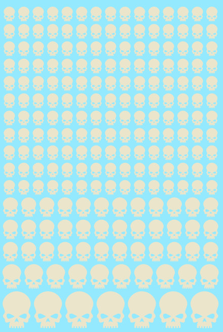 A6 - Cannibal Skulls Transfer Sheet