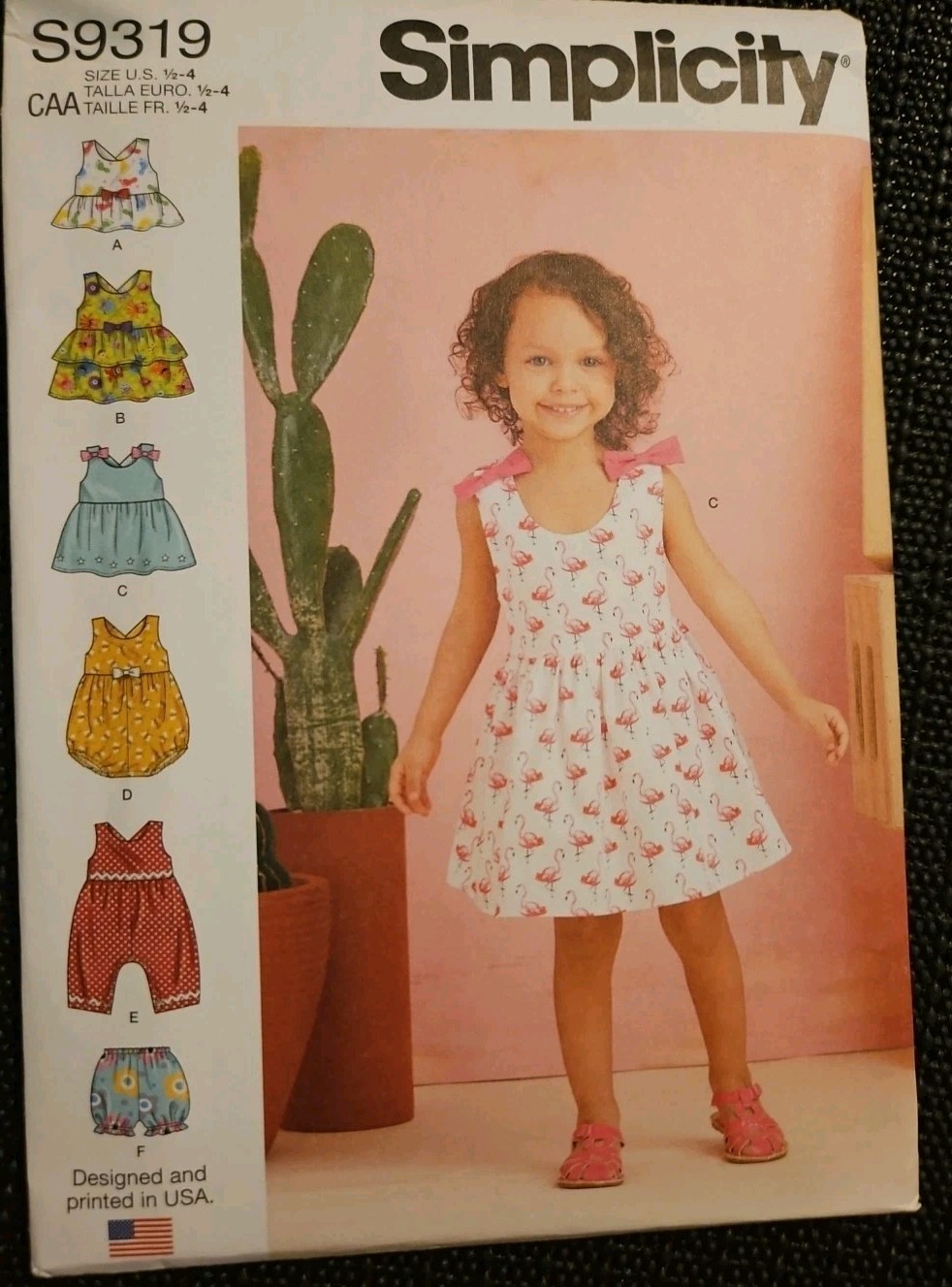 Simplicity R11094 S9319 Child Criss-Cross Top, Dresses, Rompers & Panties 1/2-4