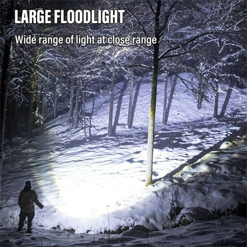900000000LM Bright Solar/USB Rechargeable LED Spotlight Flashlight Searchlight