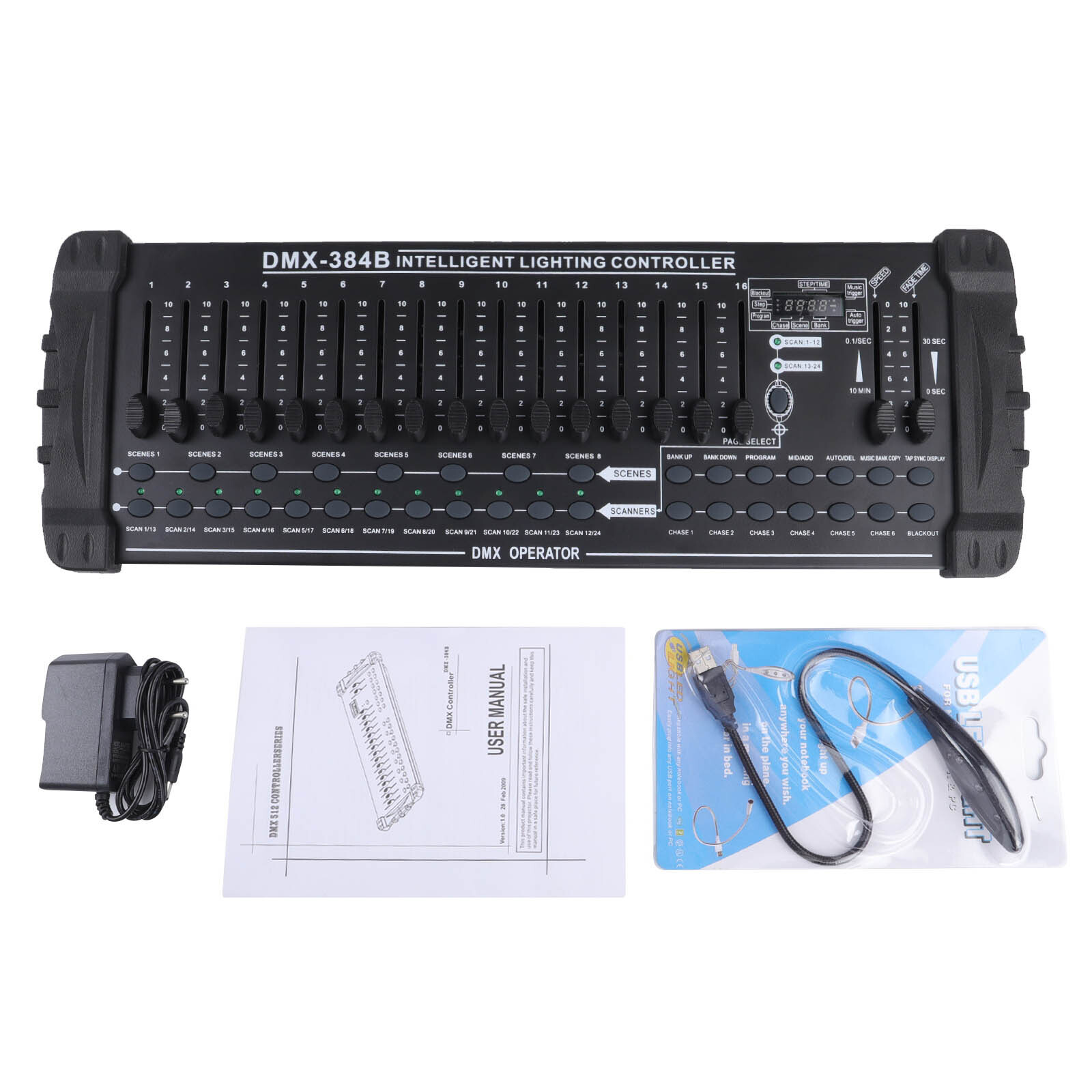 DMX 512 384 Channels Operator Console Controller For Stage Lighting DJ Party US