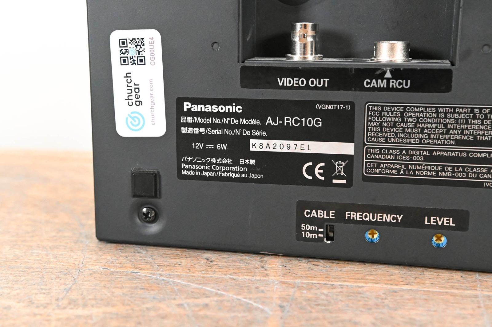 Panasonic AJ-RC10G Remote Control Unit CG00UE4