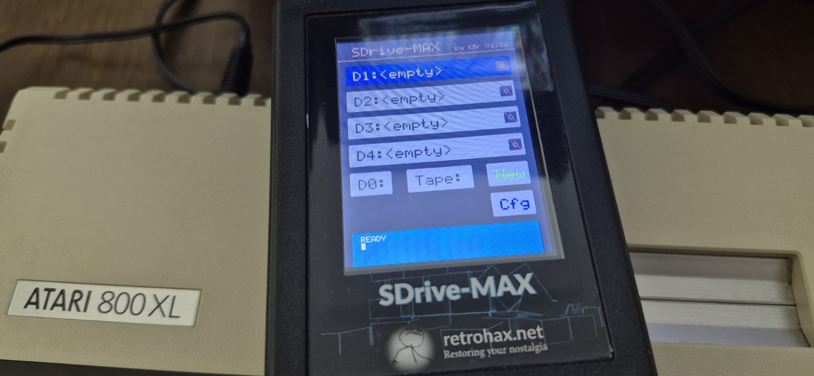 2 x Atari 800XL Computers With SDrive-Max,SIO2SD,1Power Supply,1Controller,AS IS
