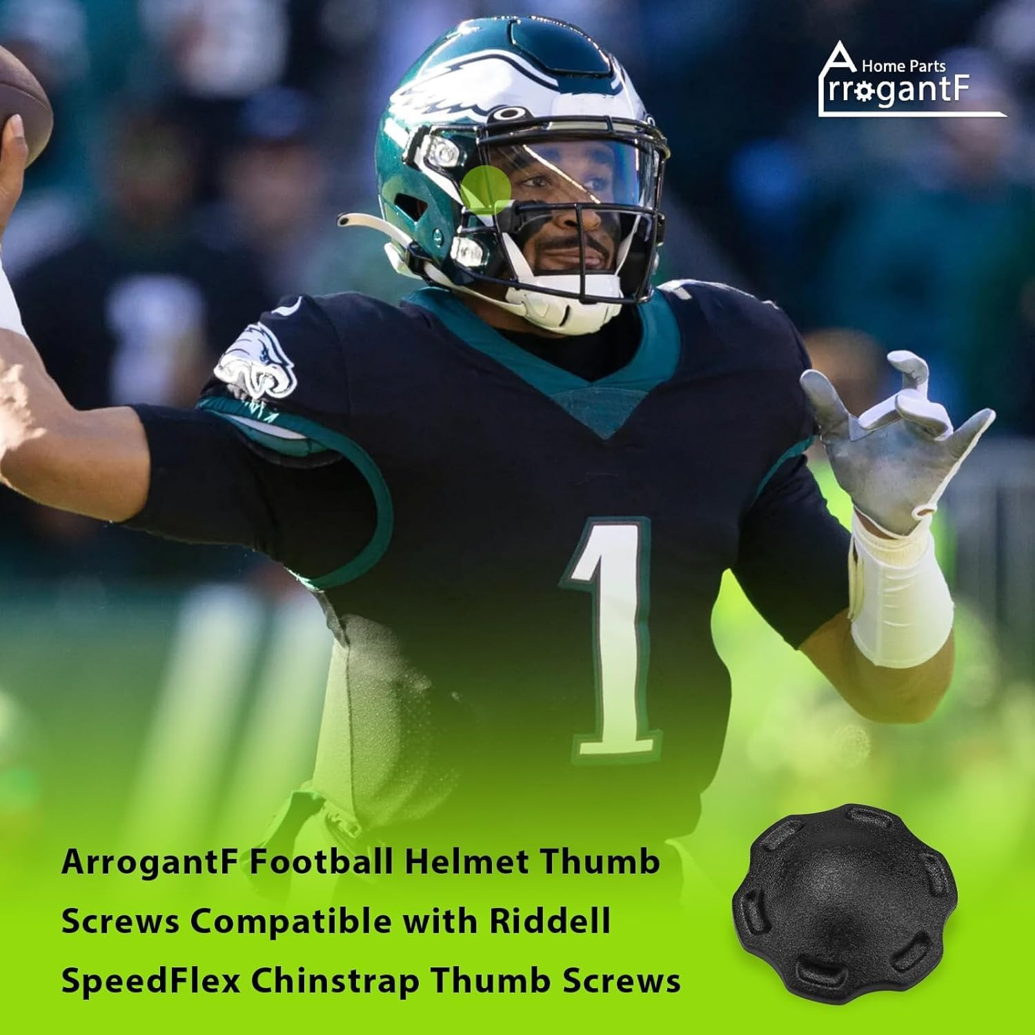 Football Helmet Thumb Screws Compatible with Riddell Speedflex Chinstrap Thumb