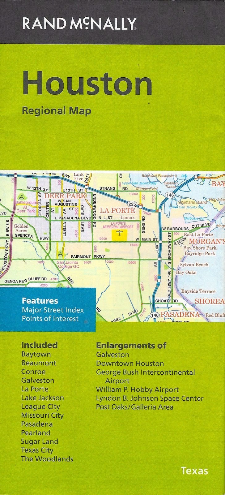 Houston, Regional Metro Map, Texas, by Rand McNally - 2023 edition
