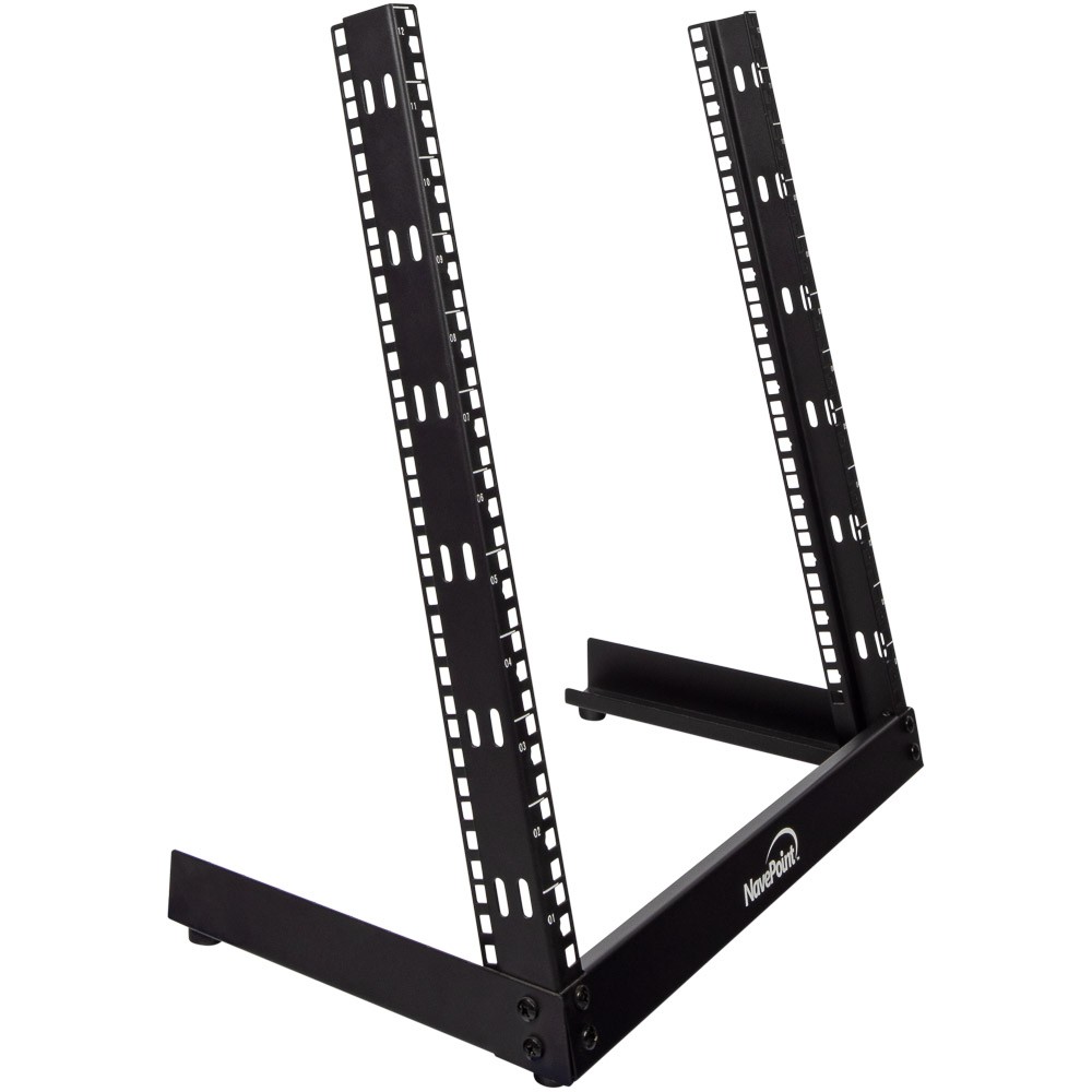 NavePoint 2-Post Open Frame Free Standing Desk Rack