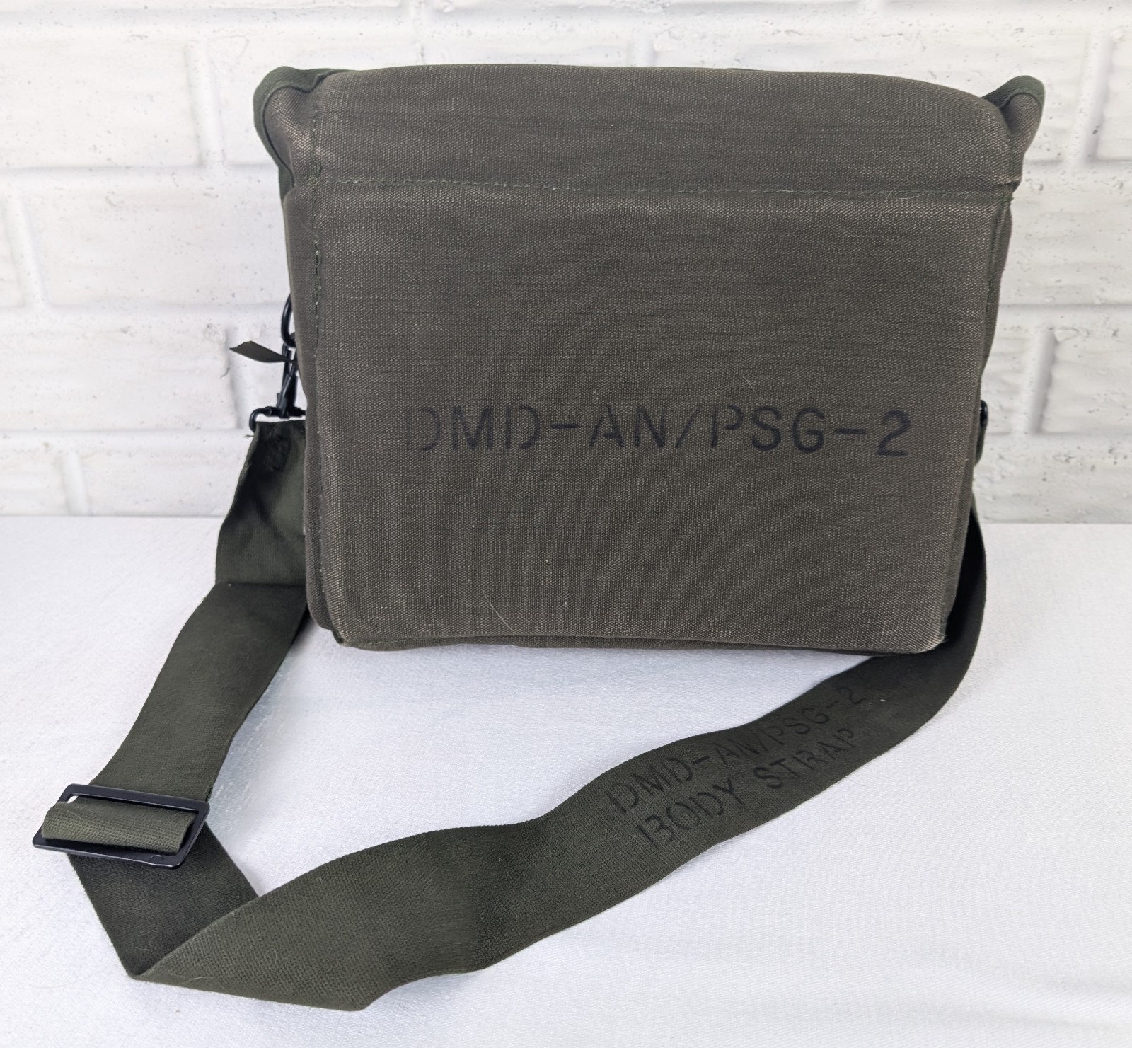 US Military AN/PSG-2 Digital Message Device Field Bag OD Canvas Shoulder
