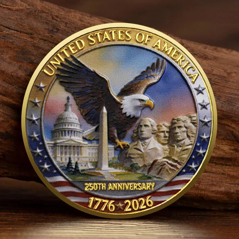 America 250th Anniversary 1776-2026 Capitol Eagle Patriotic Challenge Coin Gift