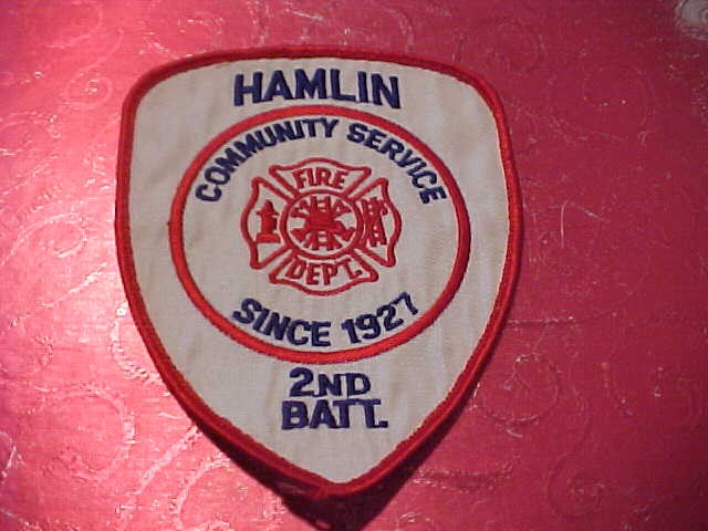 HAMLIN NEW YORK FIRE DEPARTMENT PATCH SHOULDER SIZE USED
