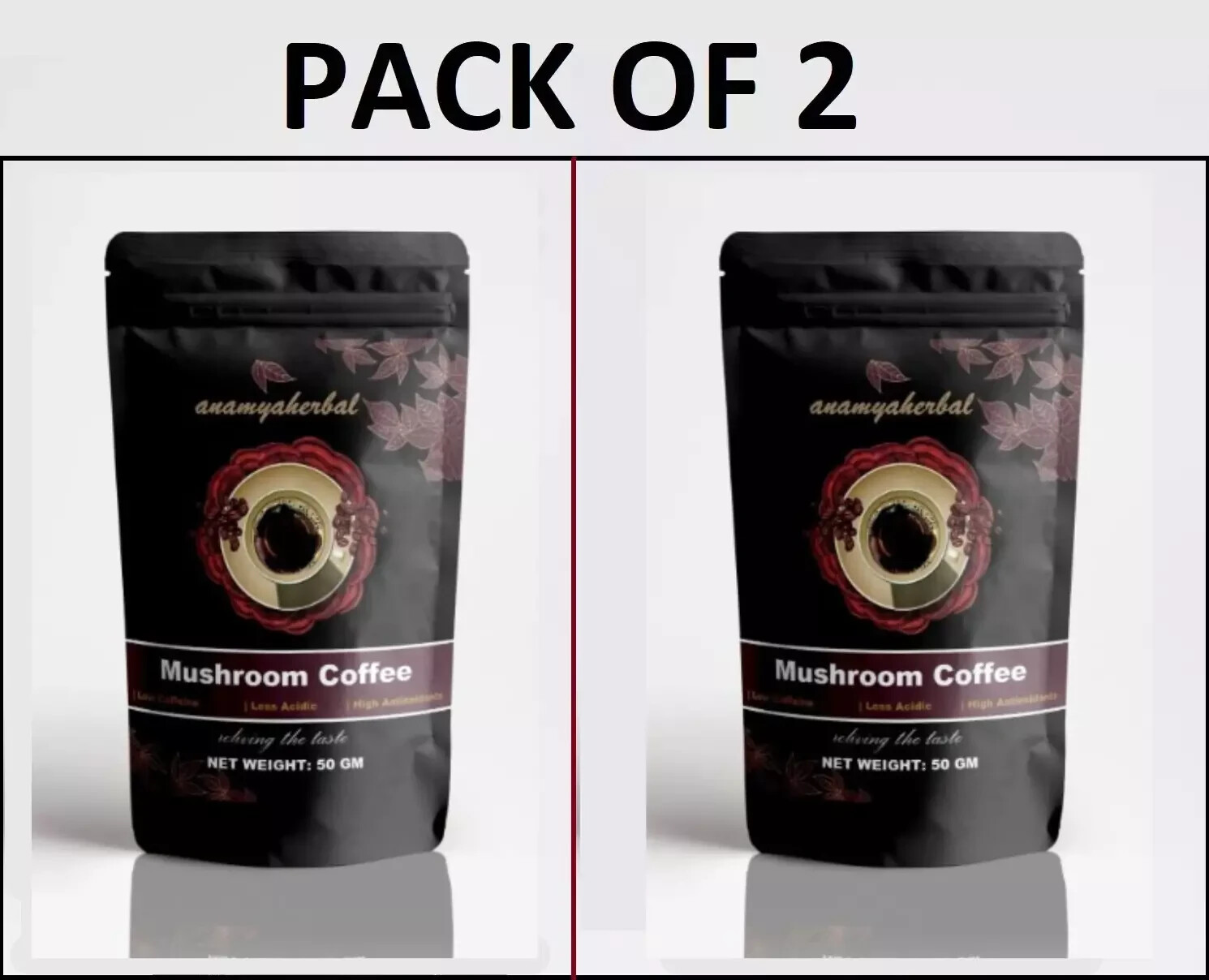 (Pack of 2) - Organic Mushroom Coffee - Highest Quality & Delightful Taste!!!