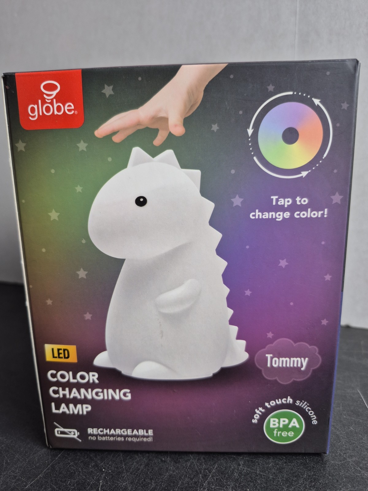 Globe 13099 Tommy Dinosaur Multi-Color Changing Integrated LED Night Light