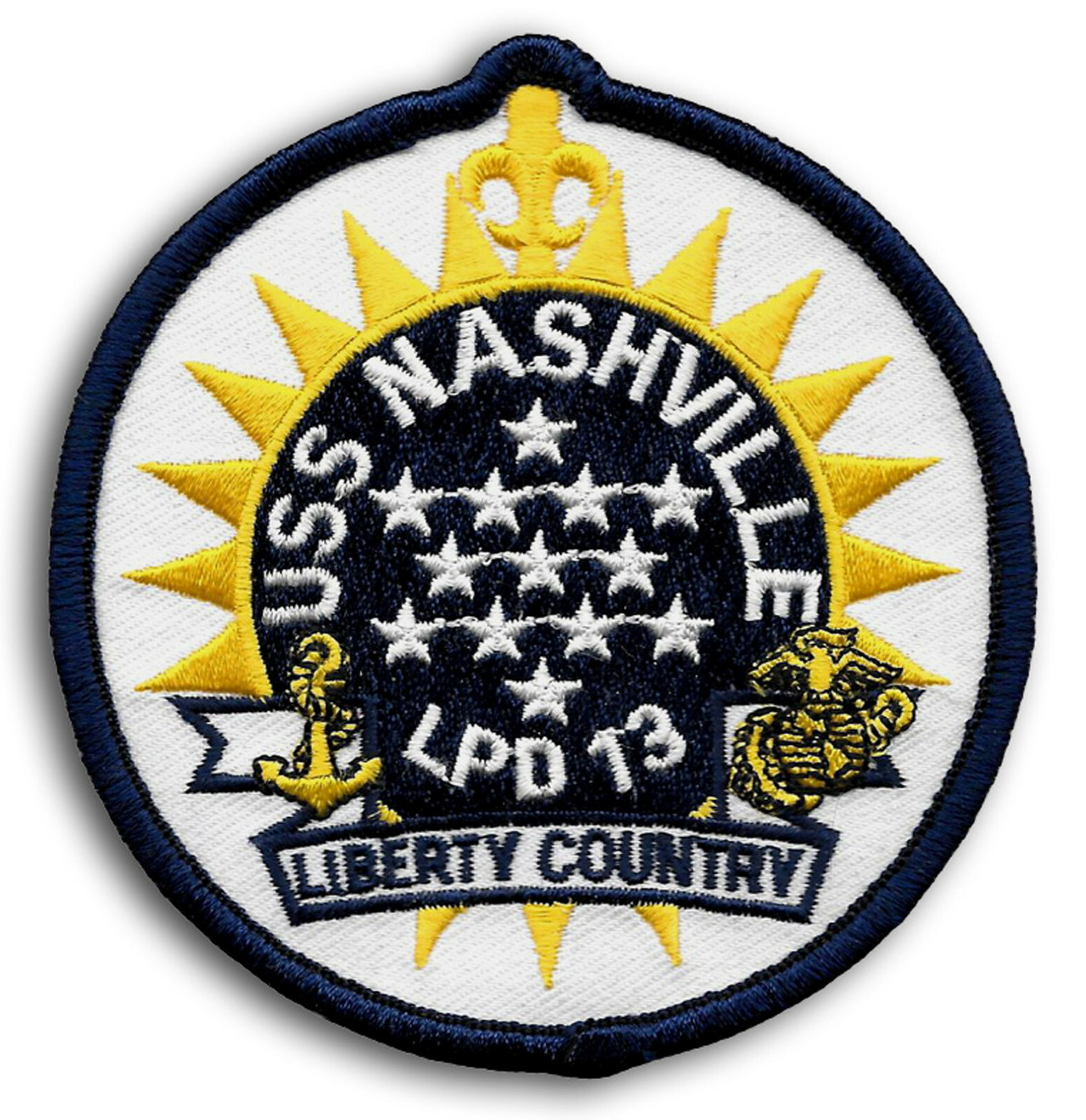 US Navy LPD-13 USS NASHVILLE 1970-2009 Amphibious Transport Dock Crest Patch