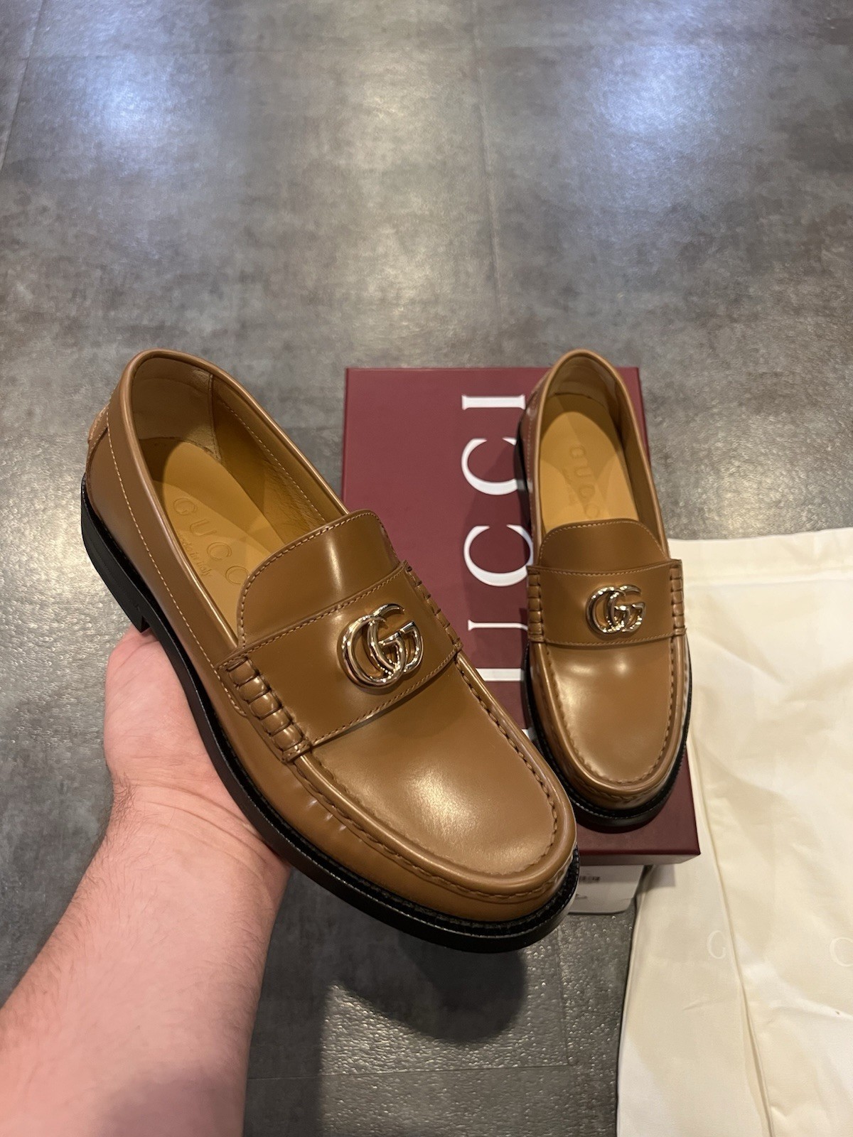 $1090 Gucci Women’s Marmont GG Leather Loafers EUR 37 / US 7