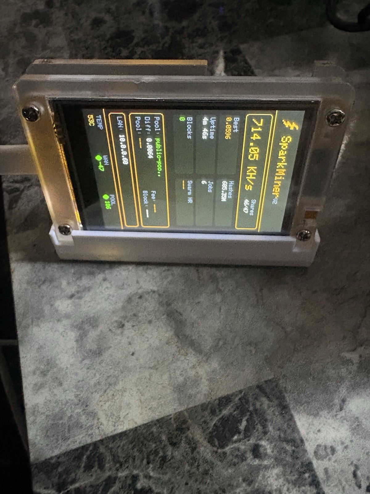 Solo Bitcoin Lottery Miner Stand Dock for ESP32 CYD 2.8” Display NerdMiner BTC