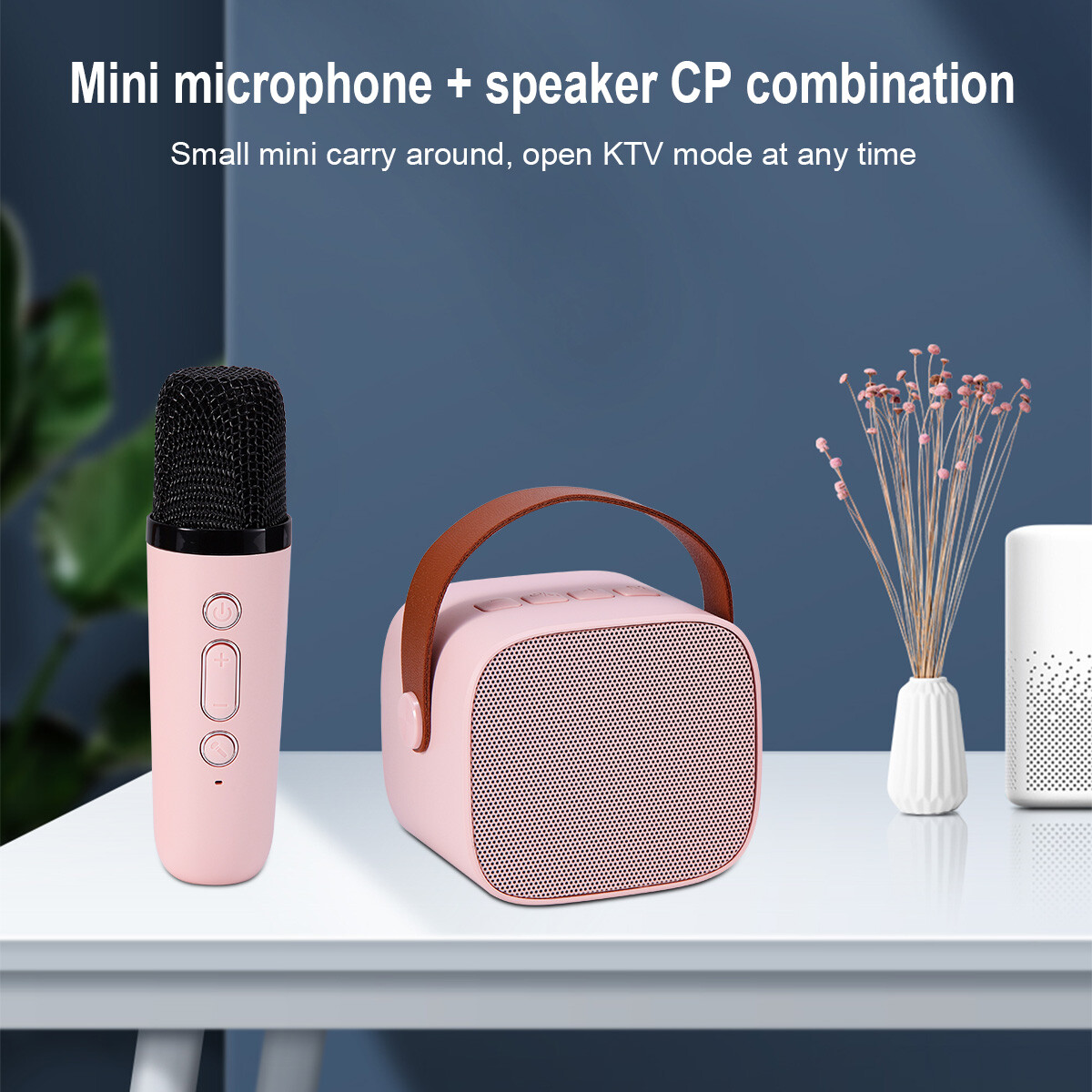 Bluetooth Speaker Portable Karaoke Machine System Microphone Party Light For Kid