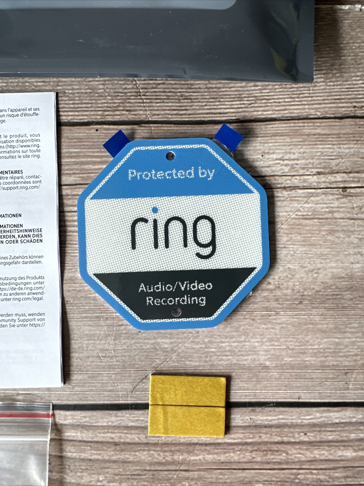 The Ring Security Small Sign- 3 x 3 inches