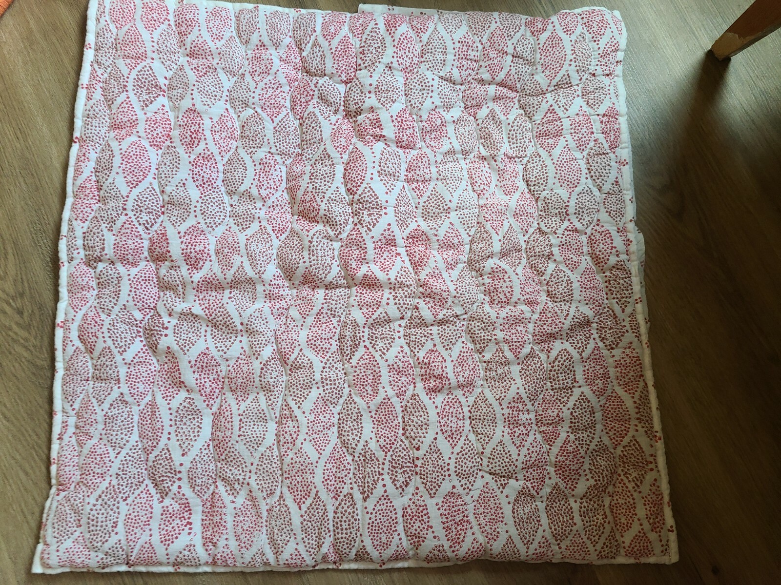 West Elm "Red/Brown Teardrop Dots" Quilted Euro Sham