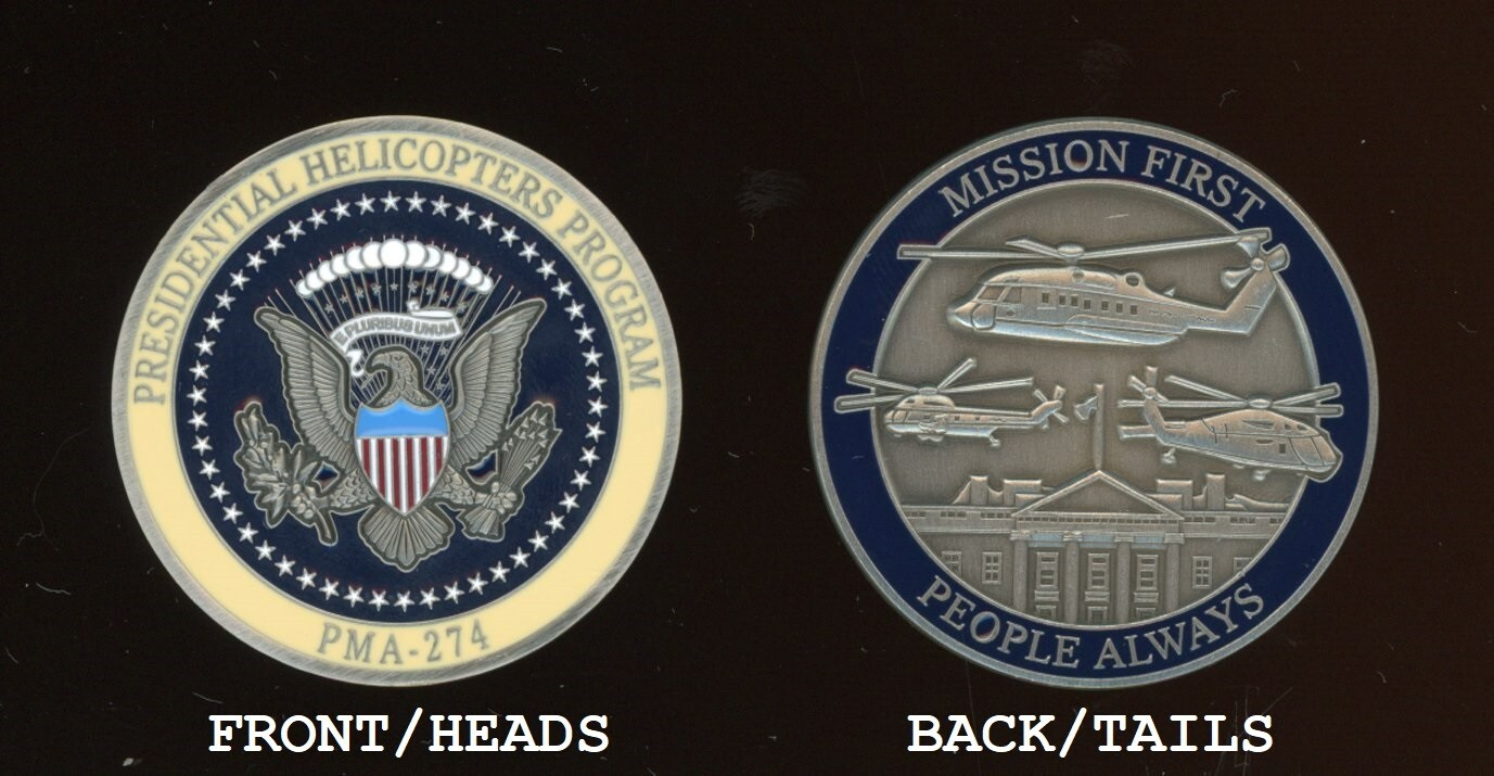 VH-92A VH-3D VH-60N Presidential Helicopters Program PMA-274 Challenge Coin New