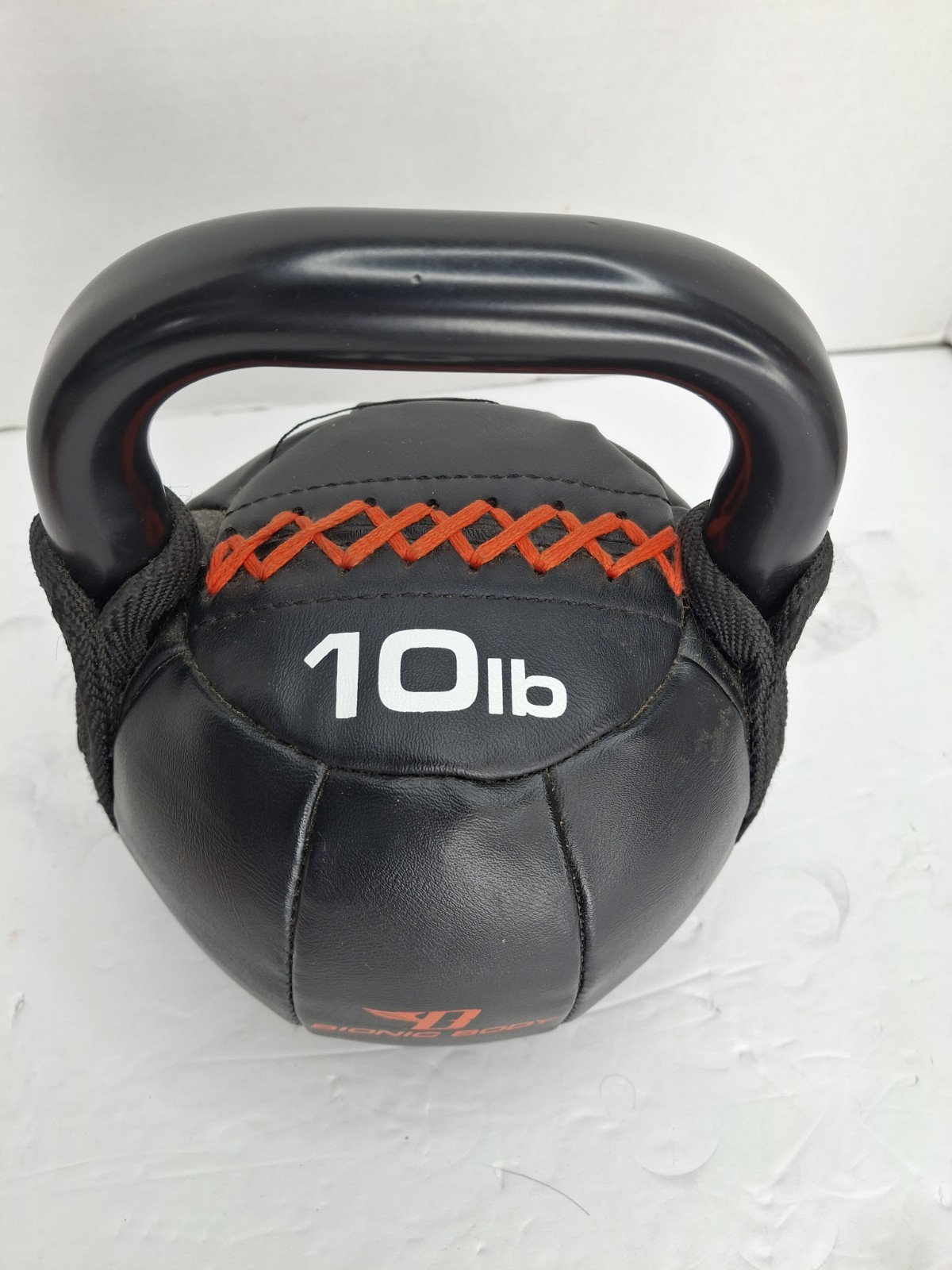 BIONIC BODY Kettlebell-Weights Soft Kettle Bell with Handle - 10 lbs., Black