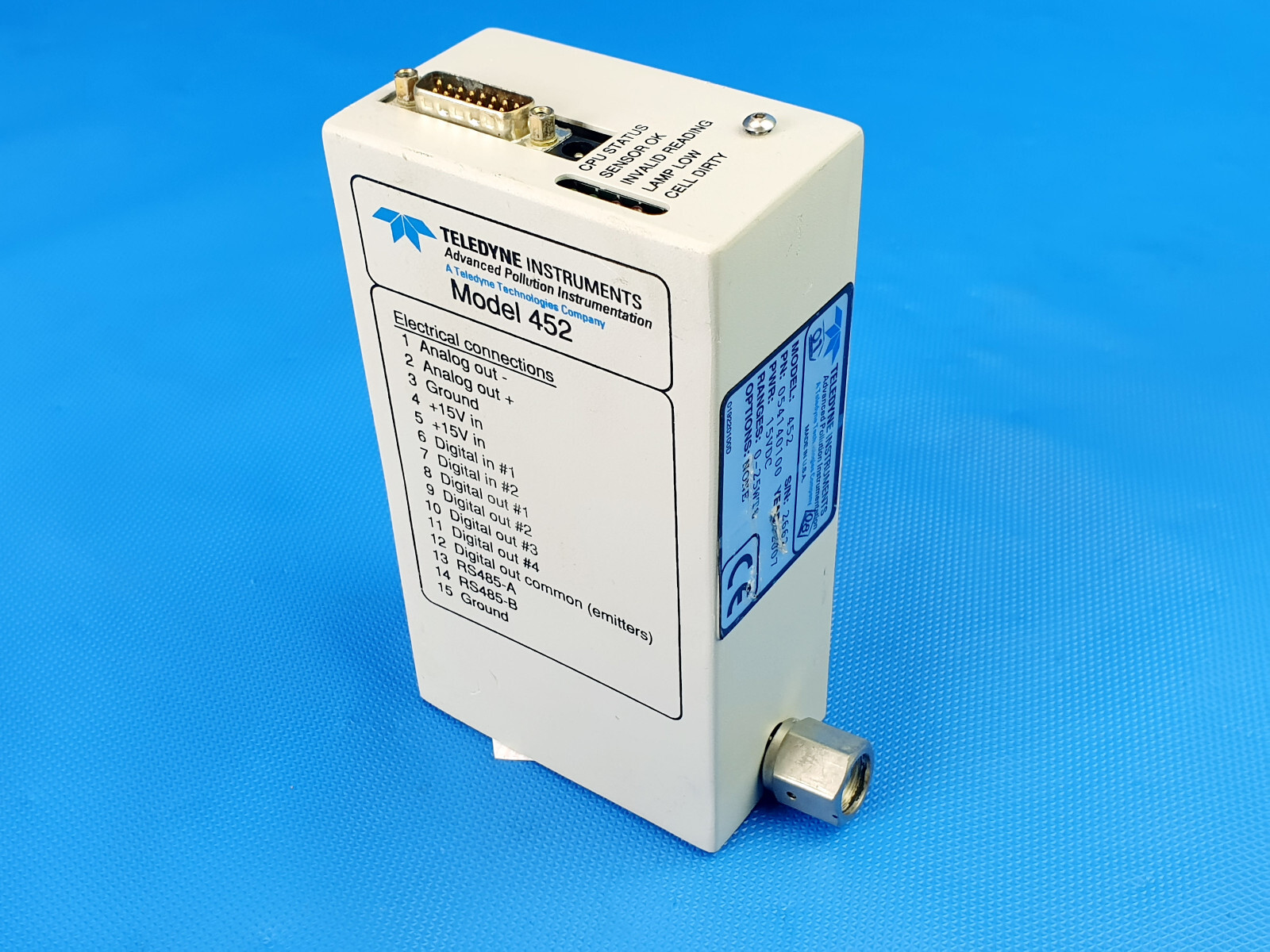 Teledyne Model 452 Processor Ozone Sensor PN 054140100 Ranges 0-25WTS Inc VAT