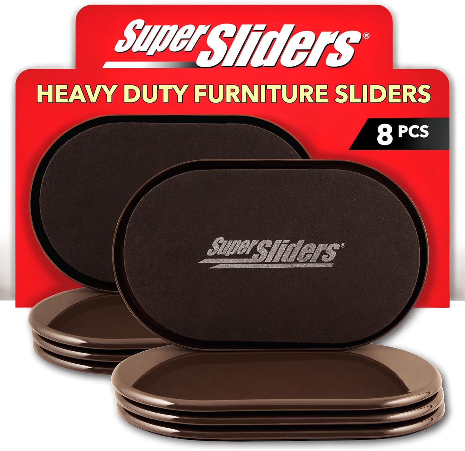 5-3/4" X 9-1/2" XL Oval Reusable Furniture Sliders for Carpet, Anti-Slip Protect
