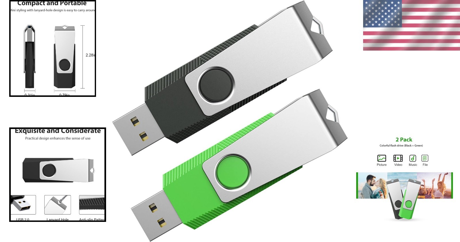 Durable 32GB USB Flash Drives - Perfect for Work, School & Travel Needs