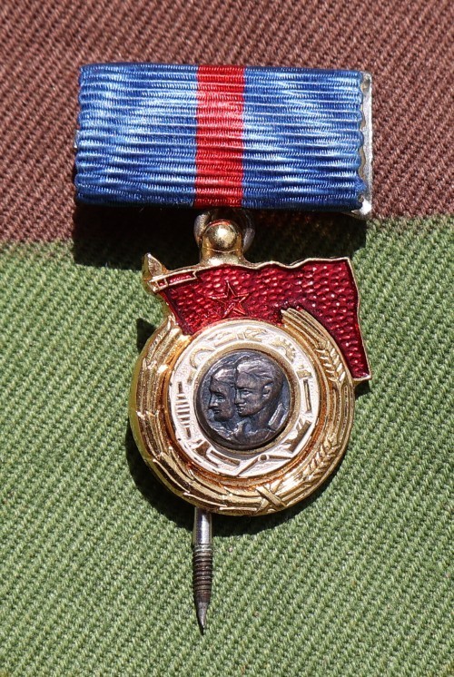 Miniature Yugoslav medal Order of Labor with Golden Wreath 1st Class.