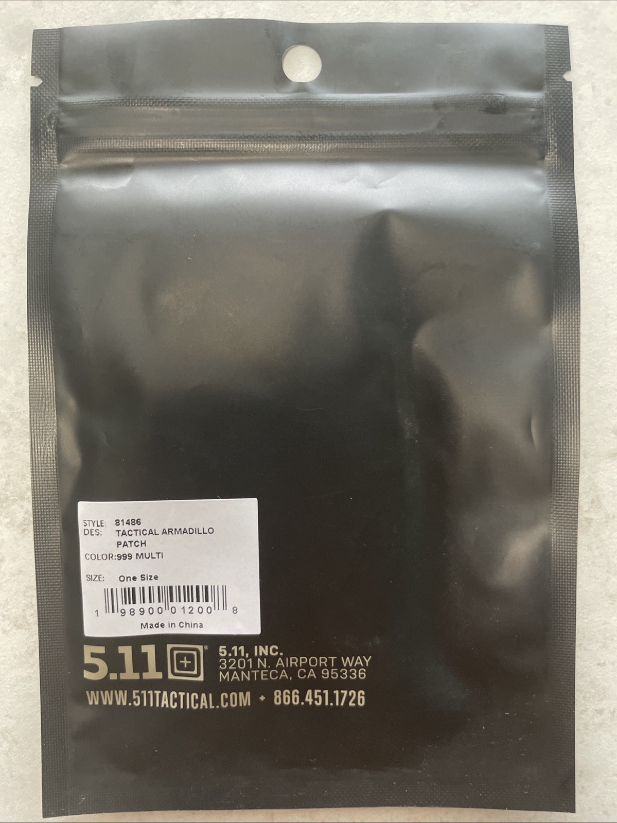 *BRAND NEW* 5.11 TACTICAL ARMADILLO PATCH HOOK BACKING