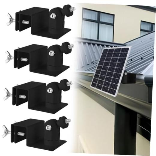 4 Pack Solar Panel Gutter Mount for Ring, Arlo, Blink Solar Panels, No Black