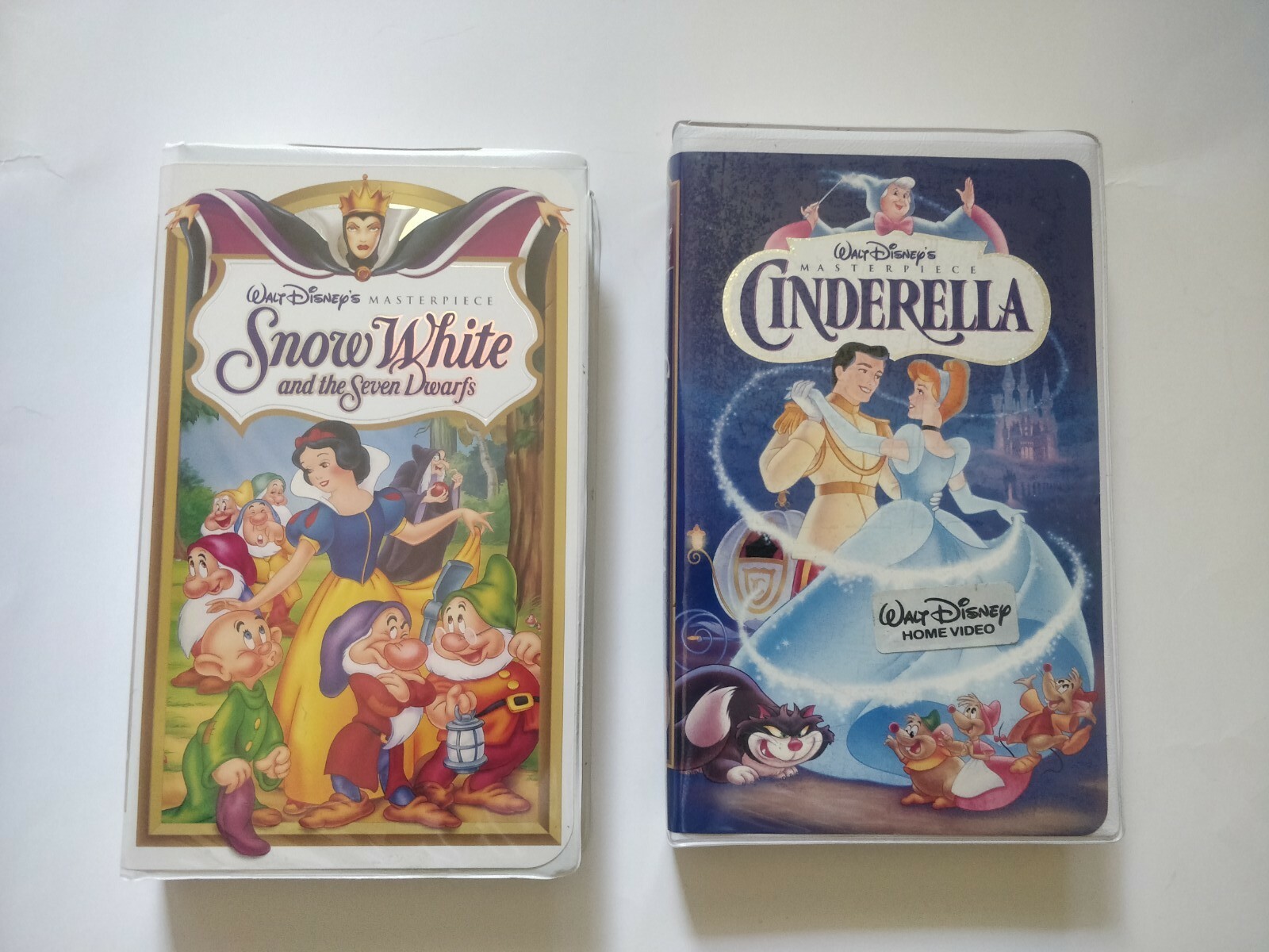 Snow White And The Seven Dwarfs And Cinderella Two Disney VHS Tapes
