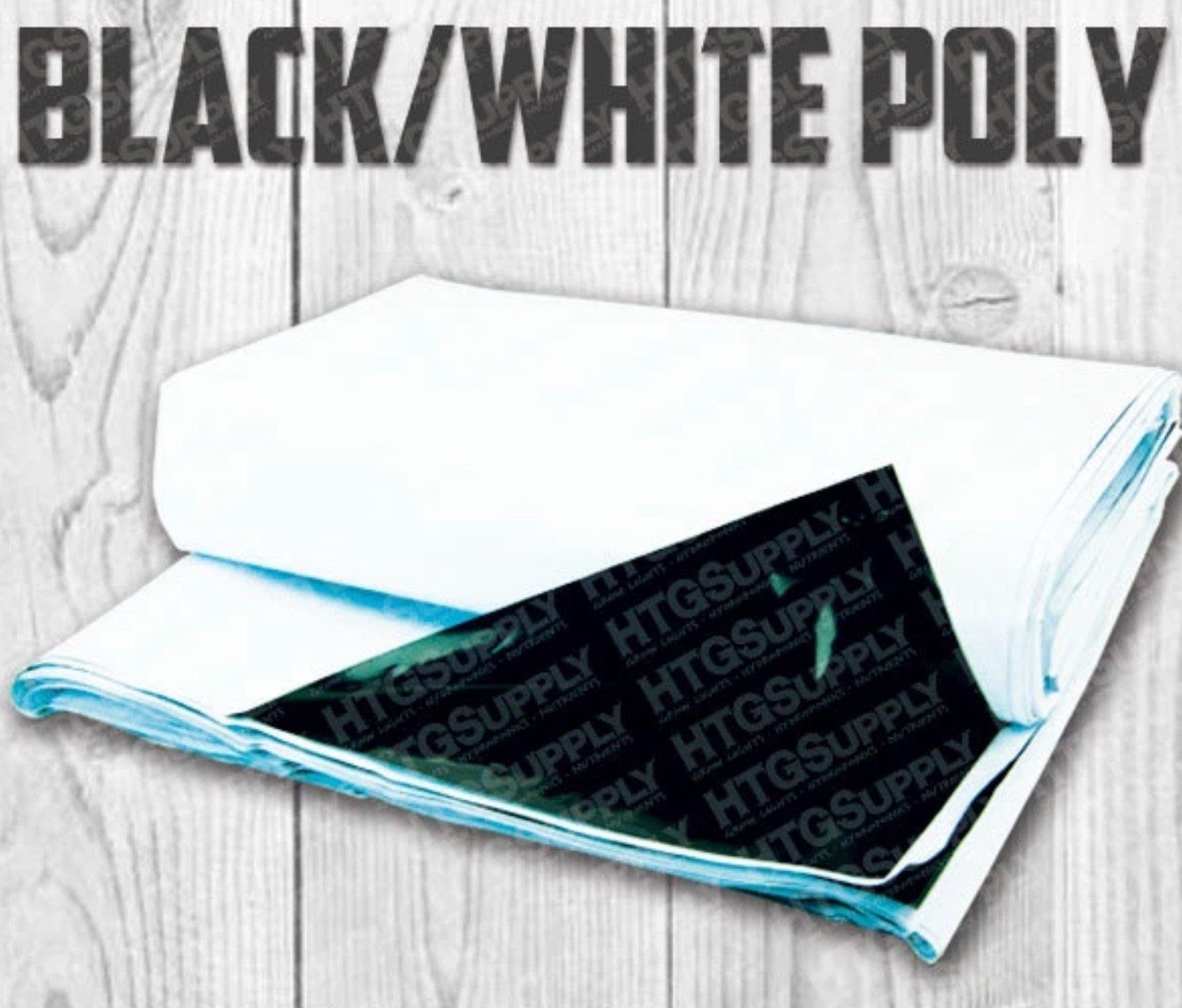 BLACK & WHITE POLY 10' x 25' Panda Film Reflective Sheet GROW ROOM 250 Sq. Ft.