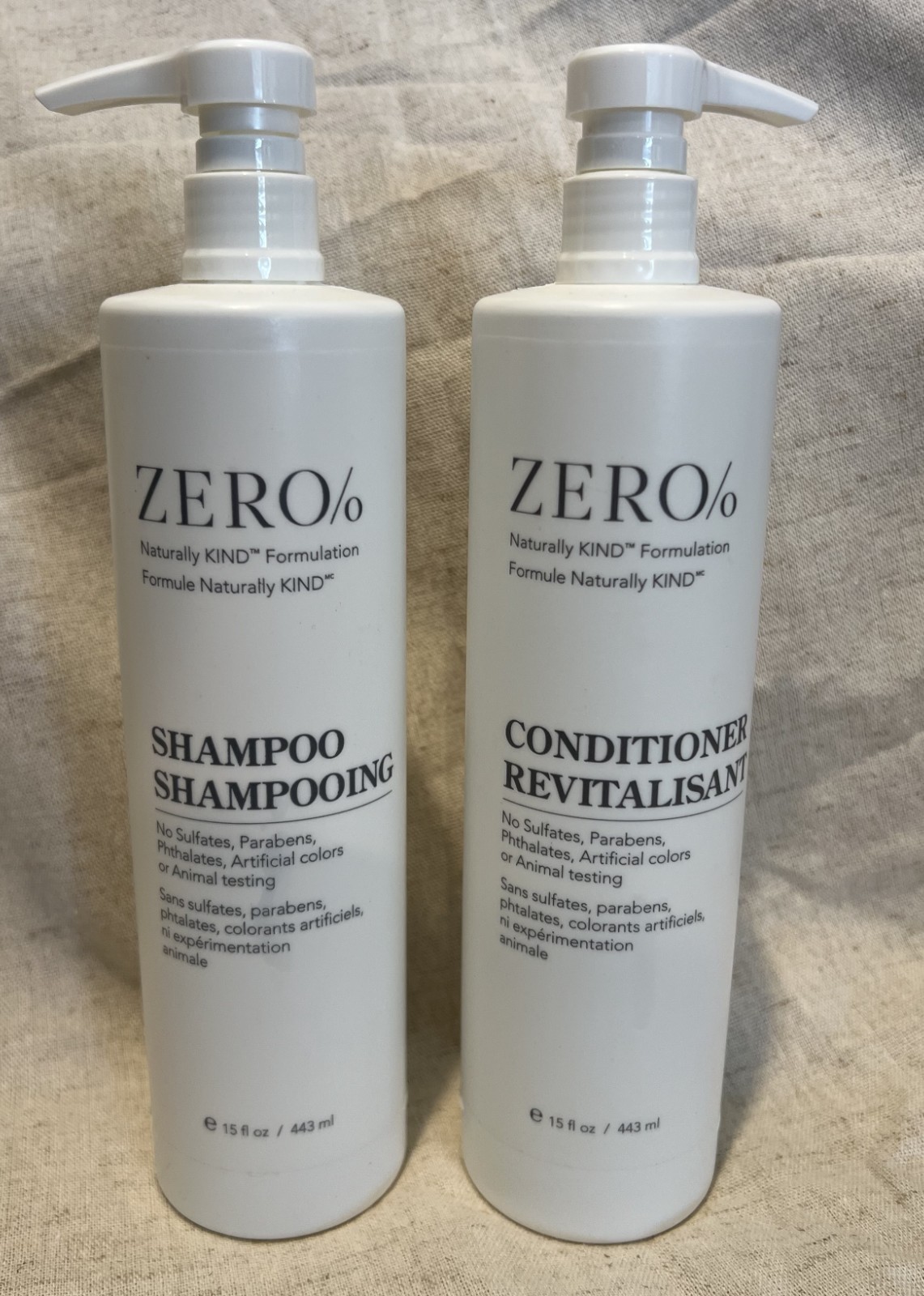 Gilchrist -Soames Zero%  Shampoo and Conditioner, Made for Hotels, 15oz Each NEW