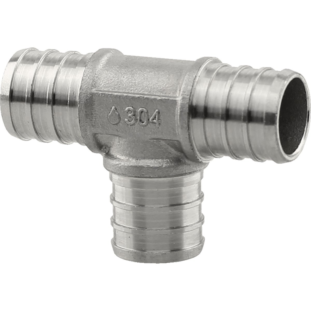 PlumbEeze 3/4 In. Stainless Steel PEX Tee PE-PS-T07 PLUMBEEZE PE-PS-T07