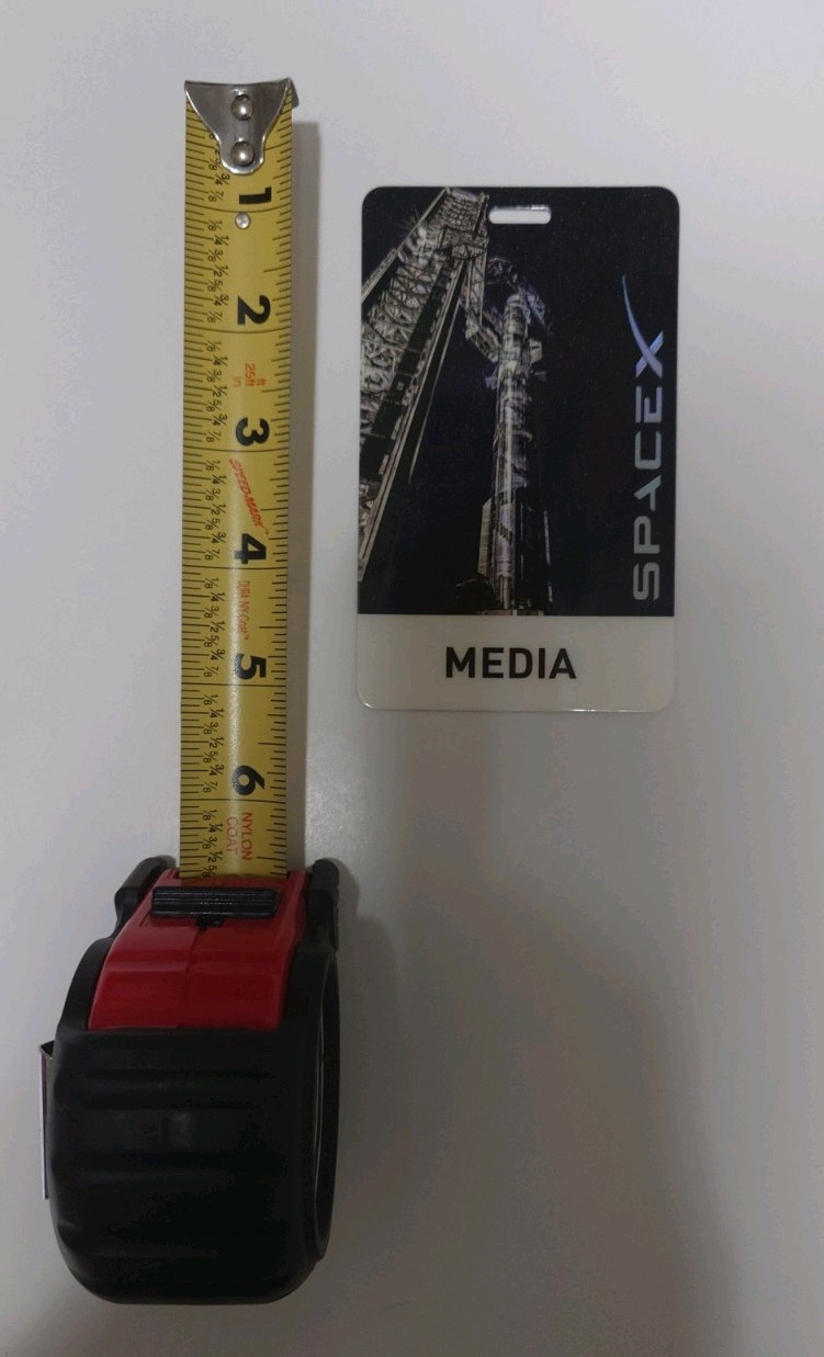 SpaceX Starship Authentic Plastic Media Badge Starbase Texas Collectable