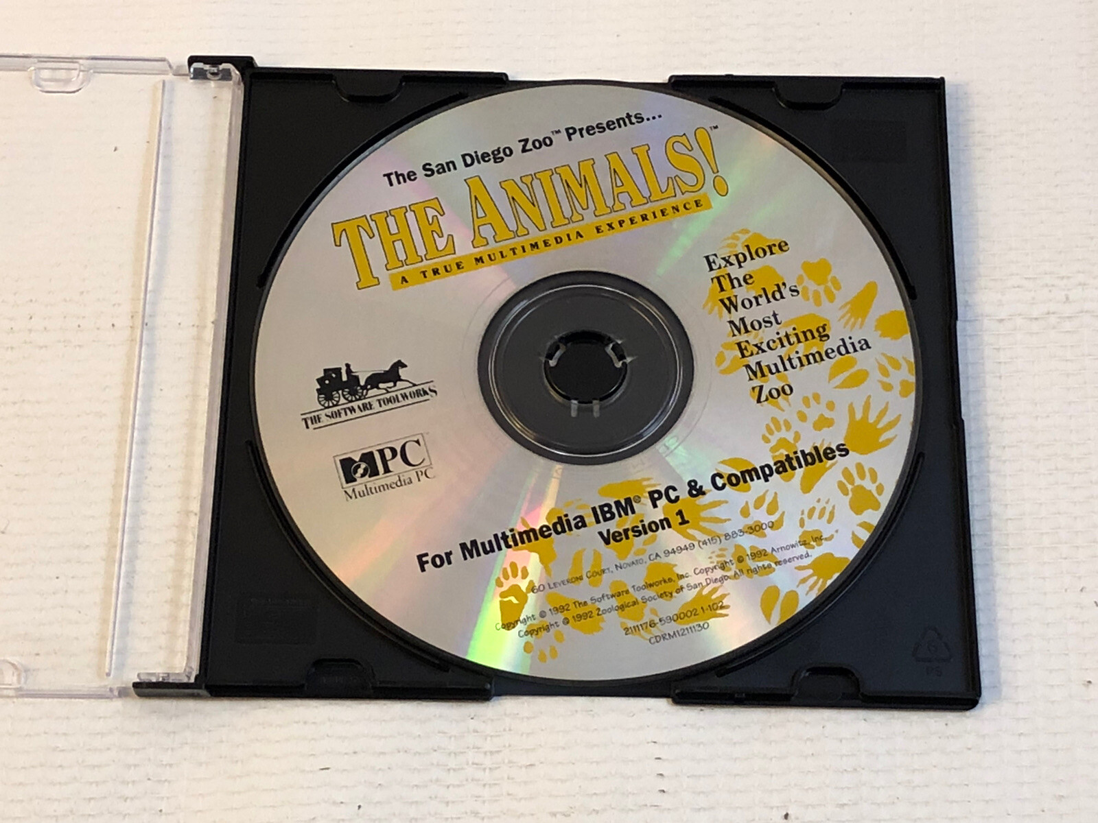 The Animals! 2.0 Apple Mac Macintosh 1994 Hard To Find CD-ROM Computer Program