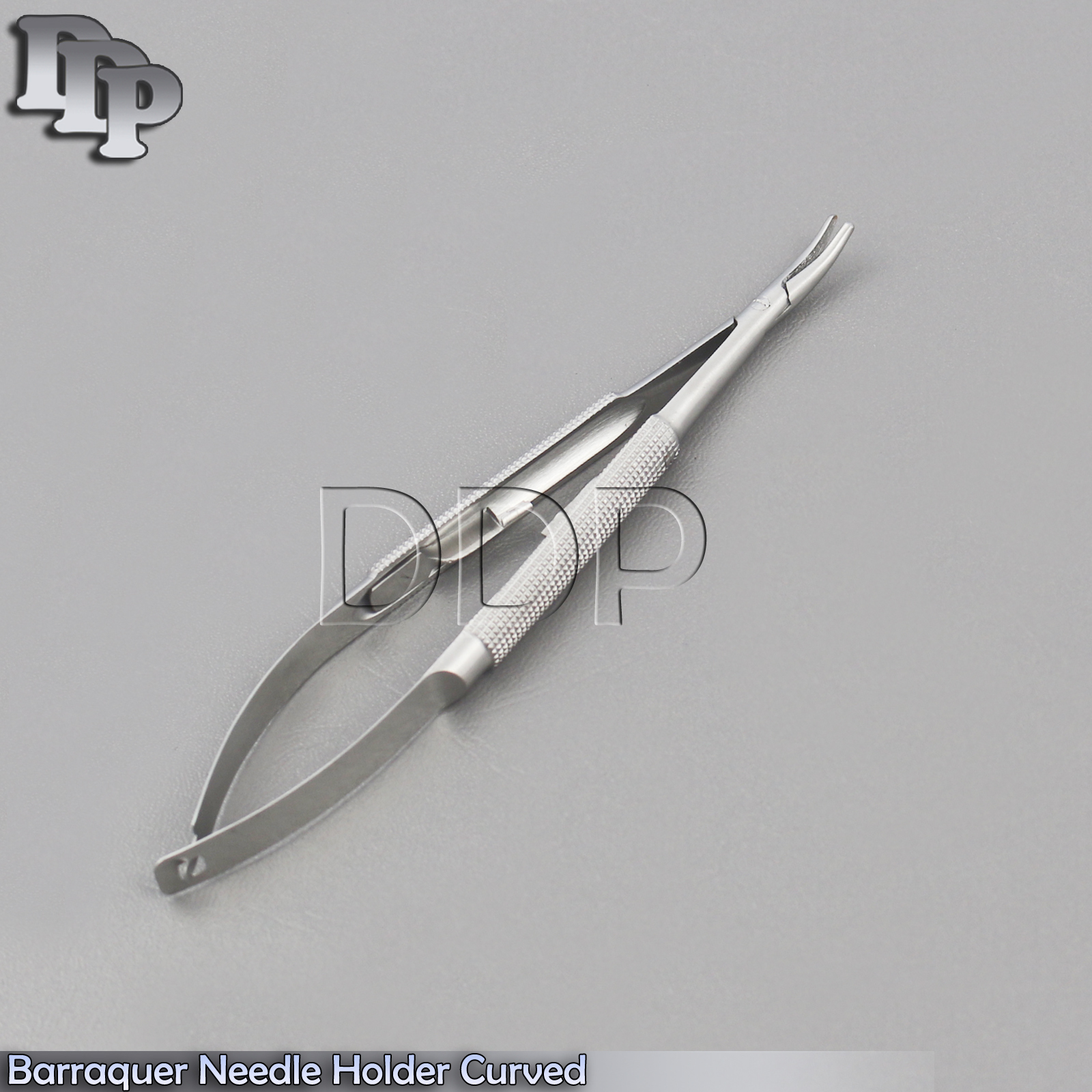 O.R GRADE BARRAQUER NEEDLE HOLDER 5" DELICATE CURVED TAPERED JAWS WITH LOCK